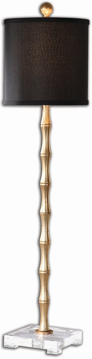 Uttermost 37 inchh Quindici 1-Light Table Lamp Lightly Antiqued Gold 29585-1