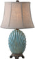 Uttermost 22 inchh Seashell 1-Light Table Lamp Heavily Crackled Blue 29321