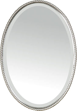 32"H x 22"W Sherise Oval Mirror Brushed Nickel