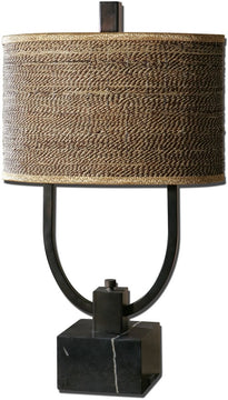 30"H Stabina 2-Light Table Lamp Rustic Bronze Metal
