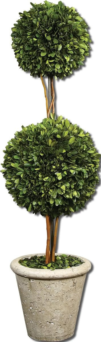 Uttermost Two Sphere Topiary Botanical Natural Evergreen 60106