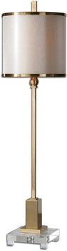 35"H Villena 1-Light Table Lamp Brushed Brass